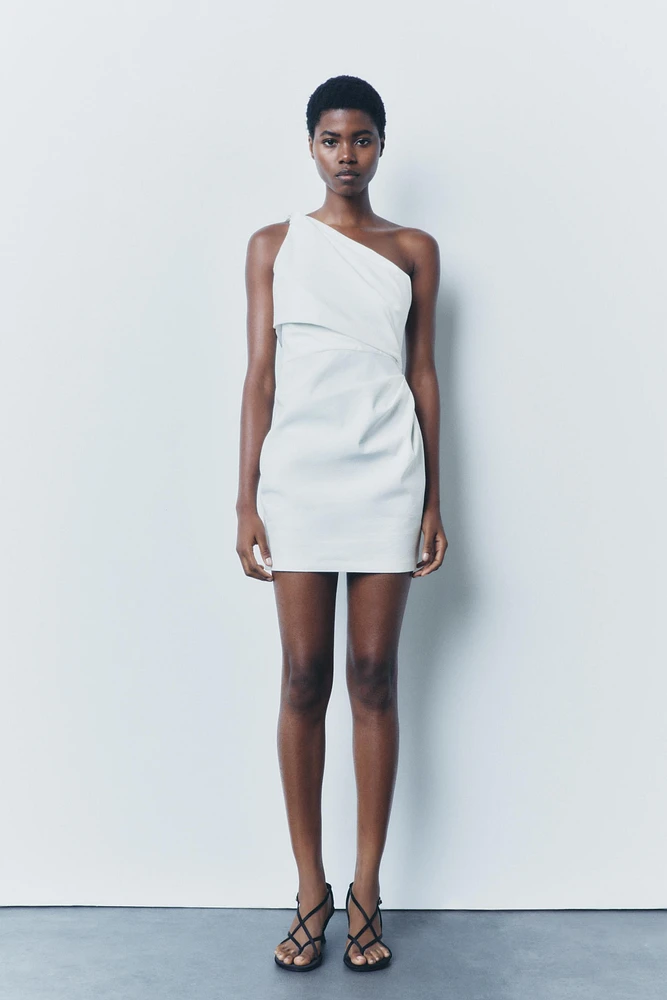 DRAPED ASYMMETRIC DRESS ZW COLLECTION