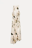 DRAPED PRINTED DRESS ZW COLLECTION