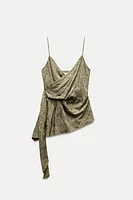 DRAPED JACQUARD TOP ZW COLLECTION