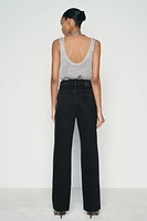 Z1975 HIGH RISE LONG LENGTH STRAIGHT CUT JEANS