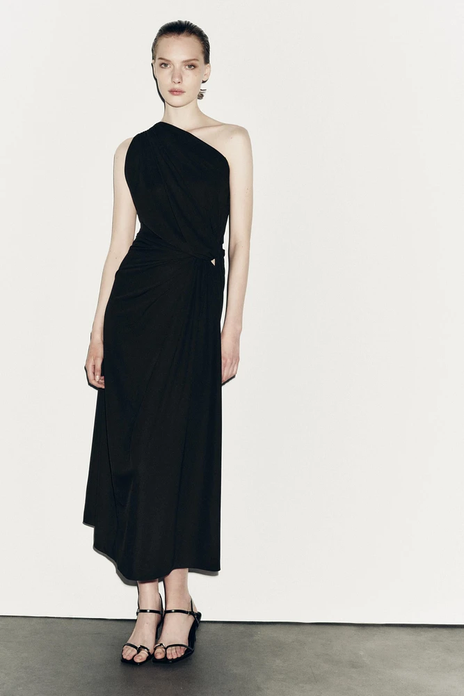 DRAPED ASYMMETRIC DRESS ZW COLLECTION