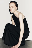 DRAPED ASYMMETRIC DRESS ZW COLLECTION