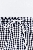 GINGHAM SHORTS WITH BOW