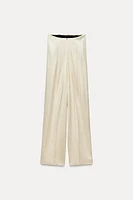 ZW COLLECTION STRAPLESS SATIN EFFECT JUMPSUIT