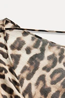 ANIMAL PRINT BOWS TOP ZW COLLECTION