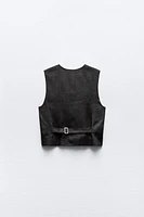 TAILORED LINEN VEST