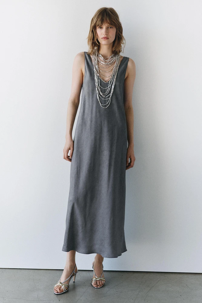 ZW COLLECTION 100% SILK SLIP DRESS