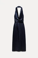 ZW COLLECTION SATIN EFFECT HALTER DRESS