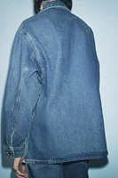 DENIM POLO COLLAR SHIRT ZW COLLECTION