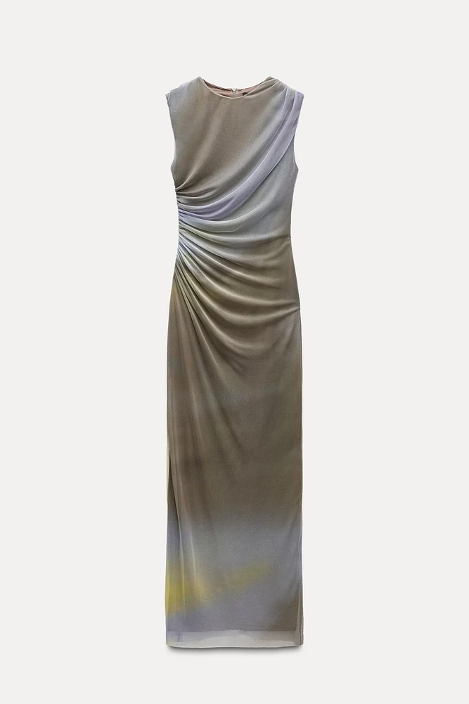 DRAPED MIDI DRESS