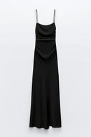 DRAPED OPEN BACK DRESS