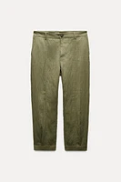 WRINKLED EFFECT KNICKERBOCKER PANTS