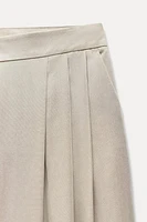 PLEATED WIDE LEG PANTS