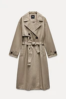 LONG BELTED TRENCH COAT