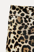 ANIMAL PRINT SATIN EFFECT PANTS