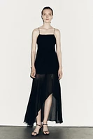 ZW COLLECTION LONG CONTRAST DRESS