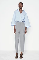 POPLIN SHIRT WITH VOLUMINOUS SLEEVES