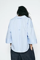 POPLIN SHIRT WITH VOLUMINOUS SLEEVES