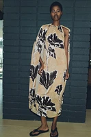 PRINTED CAPE DRESS ZW COLLECTION