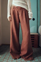 WIDE LEG 100% LINEN PANTS