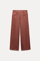 WIDE LEG 100% LINEN PANTS