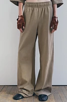 STRAIGHT FIT COTTON PANTS