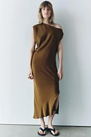 SATIN EFFECT MIDI DRESS ZW COLLECTION