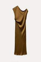 SATIN EFFECT MIDI DRESS ZW COLLECTION