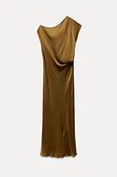 SATIN EFFECT MIDI DRESS ZW COLLECTION