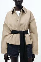 CONTRAST BELT JACKET ZW COLLECTION