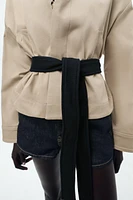 CONTRAST BELT JACKET ZW COLLECTION