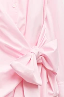 OVERSIZED POPLIN BOW SHIRT