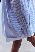 DOUBLE CUFF OVERSIZED POPLIN SHIRT