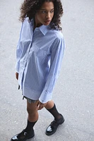 DOUBLE CUFF OVERSIZED POPLIN SHIRT