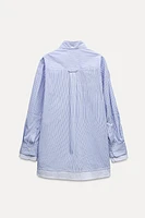 DOUBLE CUFF OVERSIZED POPLIN SHIRT