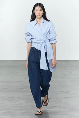 TIED POPLIN SHIRT ZW COLLECTION