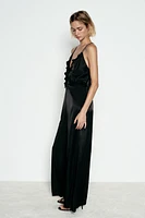 WIDE FIT RUFFLED JUMPSUIT