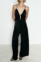 WIDE FIT RUFFLED JUMPSUIT