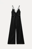 WIDE FIT RUFFLED JUMPSUIT