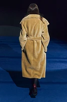 FAUX FUR BELTED COAT ZW COLLECTION