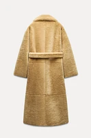 FAUX FUR BELTED COAT ZW COLLECTION