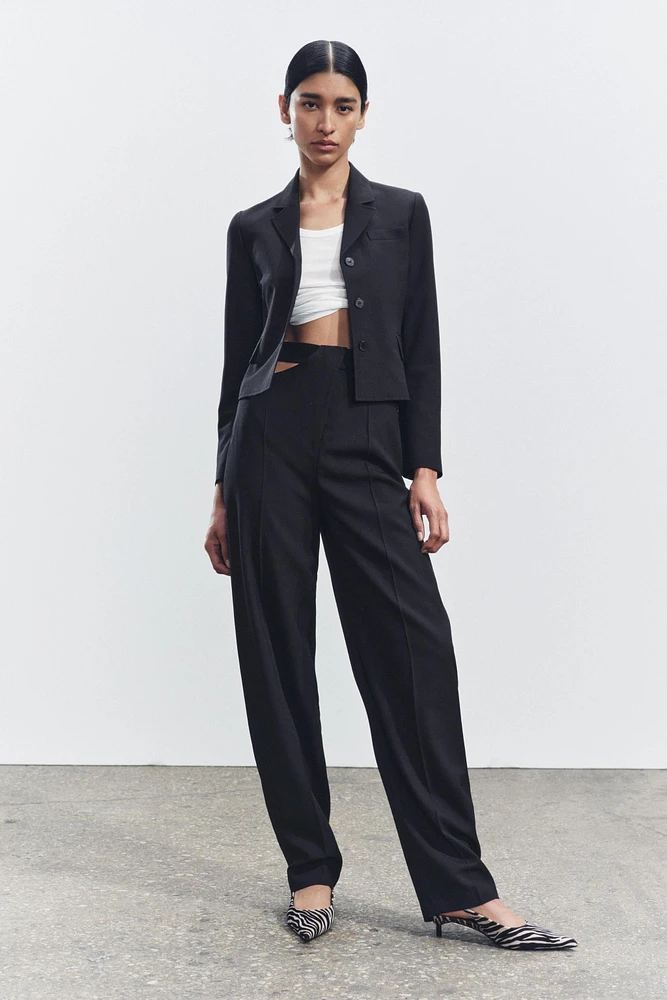 WOOL BLEND CUT OUT PANTS ZW COLLECTION