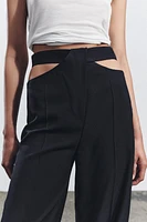 WOOL BLEND CUT OUT PANTS ZW COLLECTION