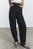 WOOL BLEND CUT OUT PANTS ZW COLLECTION