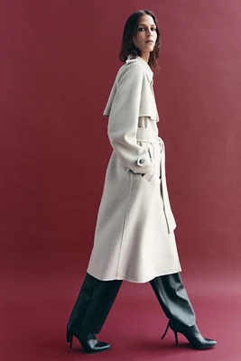 BELTED WOOL BLEND COAT ZW COLLECTION