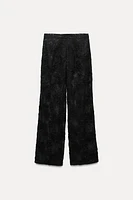 STRUCTURED SEQUINS SEMI-SHEER PANTS