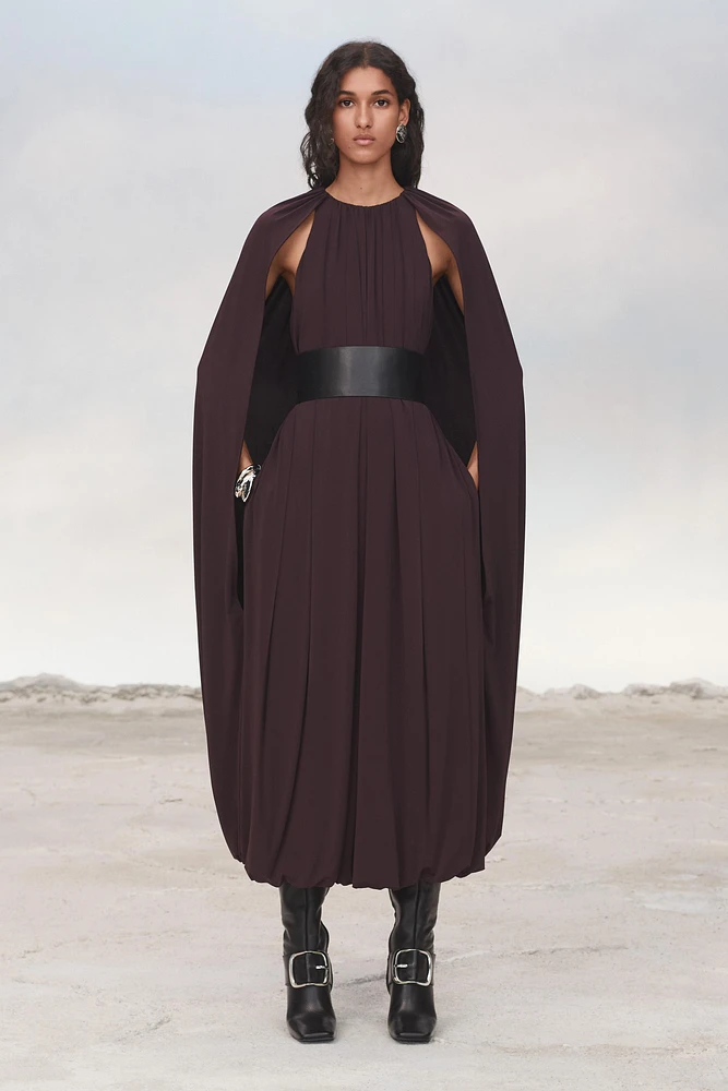 BELTED CAPE DRESS LIMITED EDITION