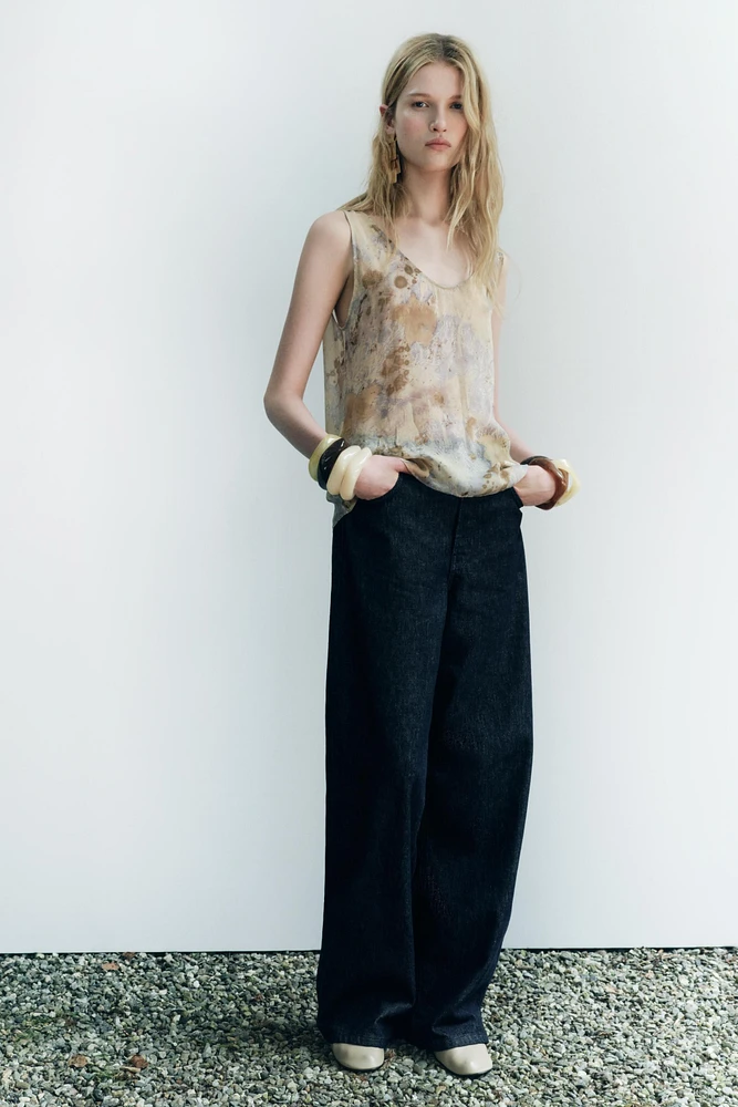 SEMI-SHEER PRINTED TOP ZW COLLECTION