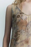 SEMI-SHEER PRINTED TOP ZW COLLECTION