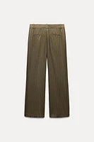 WOOL BLEND PINSTRIPE PANTS ZW COLLECTION